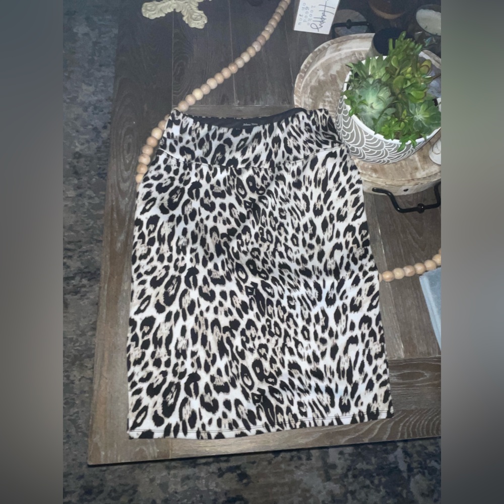 Women’s leopard print pencil skirt, in size L, Athena Marie brand, super soft